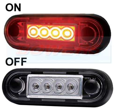 20Pack FICBOX 3/4 Inch LED Marker lights Signal Light 12V for Trailer Truck Bus Van Red 