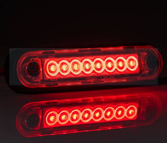 FT-073CLONG Red LED Marker Light On