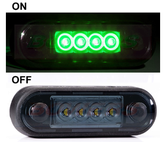 FT-073ZIELDARK Green LED Marker Light