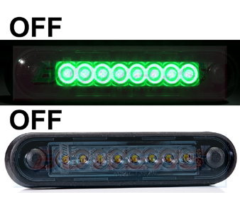 FT-073ZIELLONGDARK Green LED Marker Light