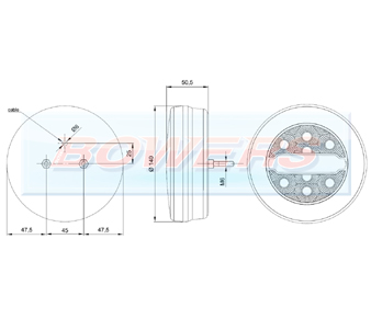 Glow Ring LED Hamburger Combination Lamp FT-113 Schematic