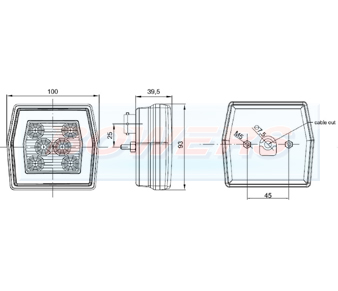 FT-123/124 Neon Square LED Light Schematic