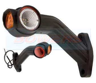 Red/White/Amber R/H LED End Outline Side Stalk Marker Light FT-140FPLED