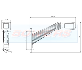 LED End Outline Side Stalk Marker Light FT-145 Schematic