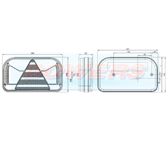 Neon LED Rear Left Hand Combination Lamp FT-170 L TB Schematic