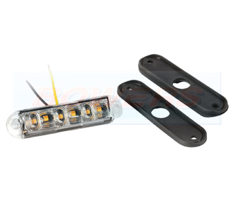 6x LED Low Profile Amber Strobe Warning Light FT-205 Contents