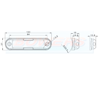 6x LED Low Profile Amber Strobe Warning Light FT-205 Schematic