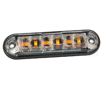 6x LED Low Profile Amber Strobe Warning Light FT-205