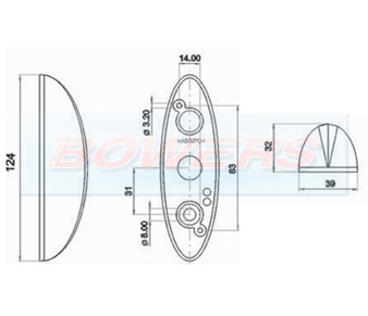 Jokon SPL2010 Red White End Outline Side Marker Light Schematic