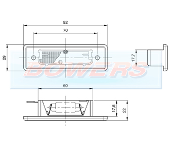 Jokon K570 Rear Number Plate Light Schematic