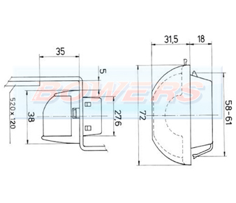 Jokon K420 13.4007.101 Rear Number Plate Light Schematic