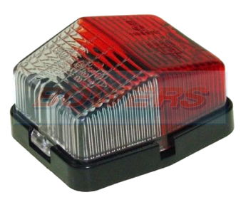 Jokon SPL115 12.0003.200 Square Red White End Outline Side Marker Light