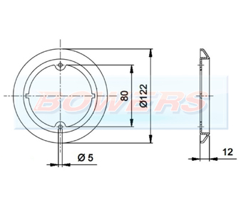 Jokon 710 19.2016.000 95mm Round Chrome Outer Trim Ring Schematic