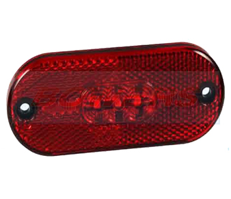 12v Oval Red LED Rear Marker Light JOK3625