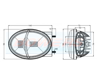 LED Front Side and Indicator Light LG126 Schematic
