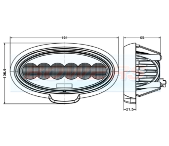 LED Cab Top  Work Light For John Deere Tractors LG834 Schematic