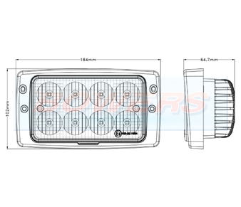 LED Cab Top Work Light For Case Claas Deutz Fendt Massey Ferguson Steyr Tractors LG842 Schematic