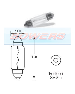 Ring Bulb 12v 5w Festoon R239