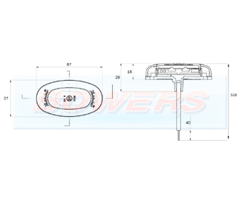 Rubbolite M851 LED Marker Light Schematic