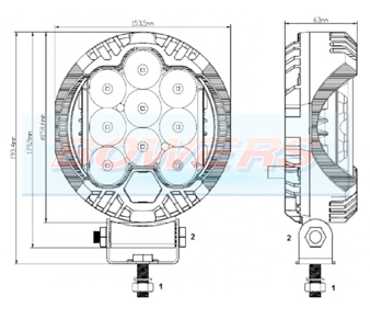 Maypole MP5076 7" LED Spotlight Schematic