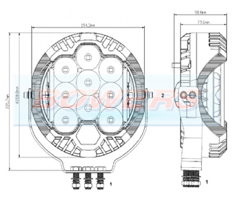 Maypole MP5077 9" LED Spotlight Schematic