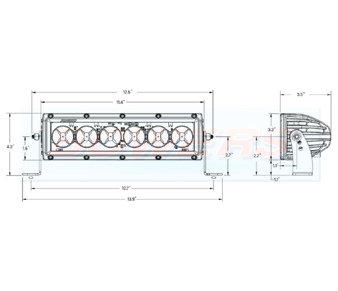 Rigid Radiance+ 10" LED Light Bar RGBW Schematic