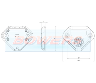 WAS W152 Amber LED Tail Lift Warning Light Schematic