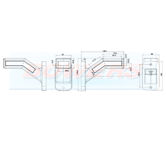 WAS W168.2 LED Red White Amber Stalk Marker Light Schematic