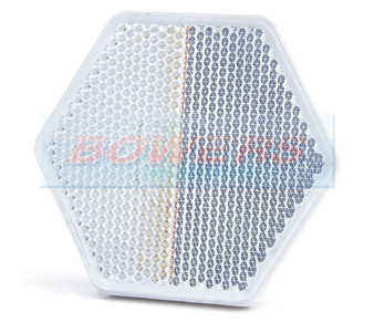 White Clear Hexagonal Stick On Self Adhesive Reflector
