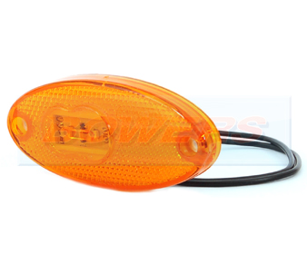 WAS W65 LED Oval Amber Side Marker Light