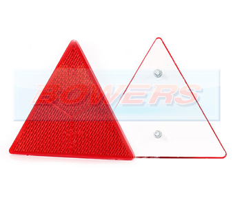 Bolt On Red Reflective Trailer Triangle