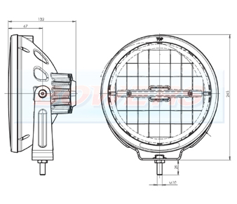 WAS W116 9" LED Spotlight Schematic