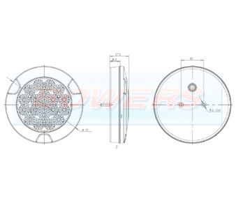 WAS Chrome LED Rear Hamburger Light Schematic