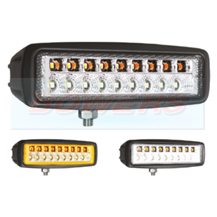 LED Work Lamp/Light With Amber LED Warning Light