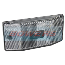 Sim 3141 12v/24v LED White/Clear Front Rectangular Marker/Position Lamp/Light