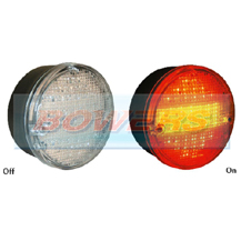 Sim 3164 12v/24v Universal Clear LED Rear 140mm Combination Hamburger/Cheeseburger Tail Lamp/Light