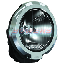 Sim 3229 Chrome 7" Round Spot/Driving Lamp/Light With LED Side/Position Light