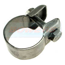 S/S 24MM EXHAUST DRAIN ELBOW WITH 2 CLAMPS FOR EBERSPACHER WEBASTO