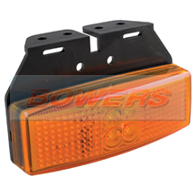 LED Autolamps 1491AM 12v/24v Amber Side Marker Lamp/Light With Bracket