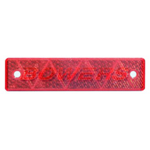 Red 180mm x 43mm Rectangular Screw On or Stick On Rear Reflector
