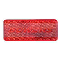 Red 70mm x 30mm Rectangular Stick On Rear Reflector