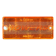 Amber 90mm x 40mm Rectangular Screw On Side Reflector