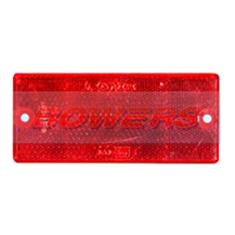 Red 90mm x 40mm Rectangular Screw On Rear Reflector