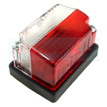 Sim 3110 Red/White Side End Outline Marker Light Lamp