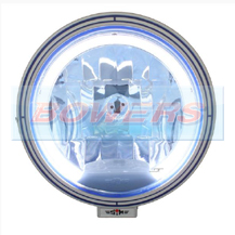 Sim 3227 12v/24v Blue Lens 9" Round Spot/Driving Lamp/Light +Angel Eye LED Side/Position Light