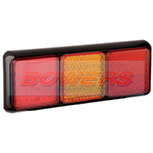 LED Autolamps 80BFARME 12v/24v Rectangular Rear LED Triple Combination Stop/Tail/Indicator/Fog Lamp/Light