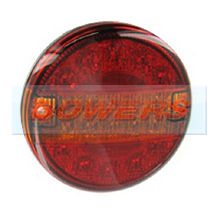 12v/24v Universal LED Rear Slim Line 140mm Combination Hamburger/Cheeseburger Tail Lamp/Light