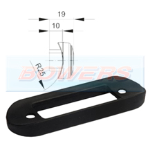 Curved Black Bar Mounting Gasket For Flush Fit LED Marker Lights