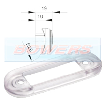 Curved Clear Bar Mounting Gasket For Flush Fit LED Marker Lights