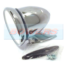 Chrome Bullet/Torpedo Sports/Racing Style Exterior Wing/Door Mirror